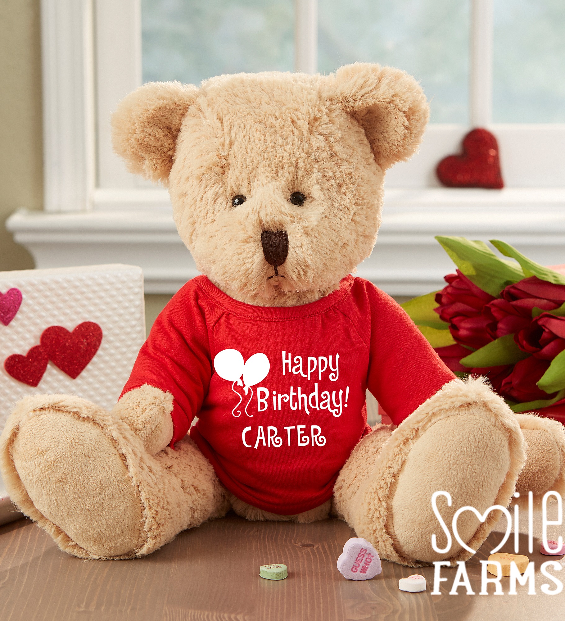 Smile Farms - Happy Birthday Personalized Teddy Bear